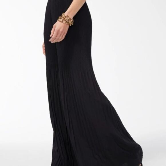 Chico's Black Label Release Pleat Flare Pant Color: Black Size: S - Picture 2 of 6